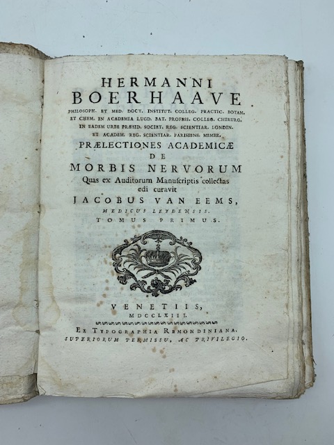 Praelectiones academicae de morbis nervorum quas ex auditorum manuscriptis collectas edi curavit ... Tomus primus ( - secundus)